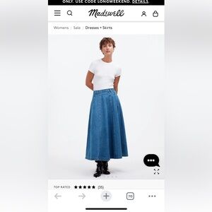 Madewell Indigo Jesn Skirt